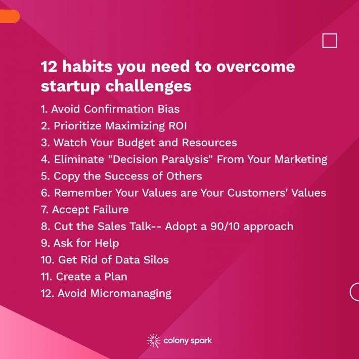 12 habits you need to overcome startup challenges.
