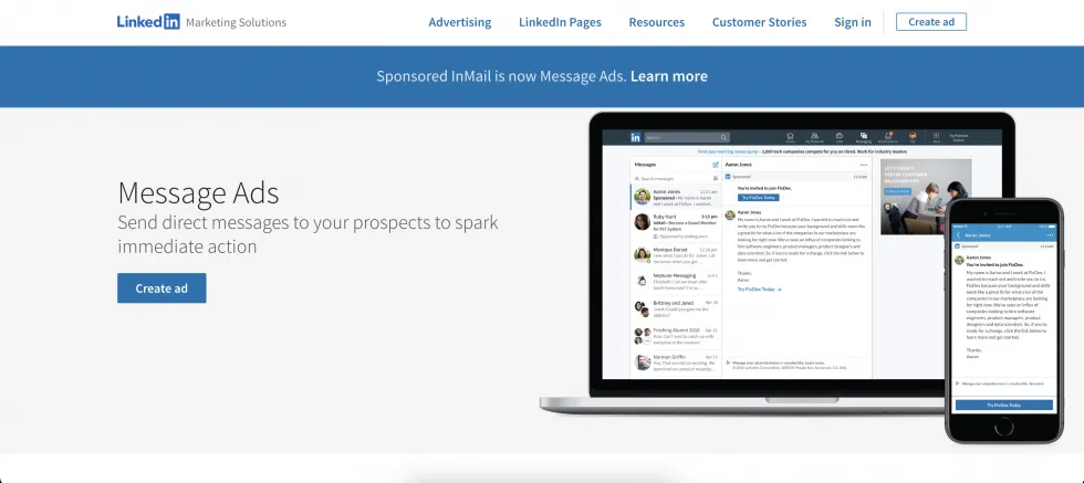 LinkedIn Message Ads